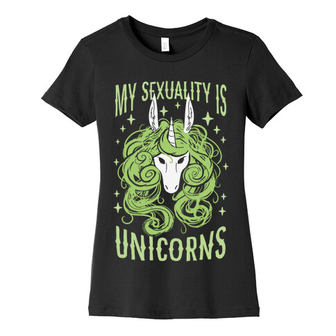 My Sexuality Is Unicorns Womens T-Shirt