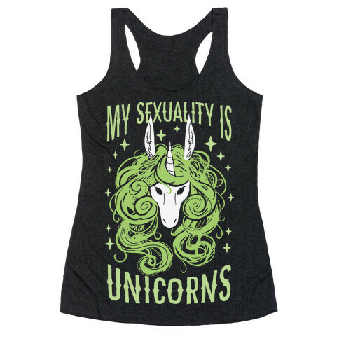 My Sexuality Is Unicorns Racerback Tank Top