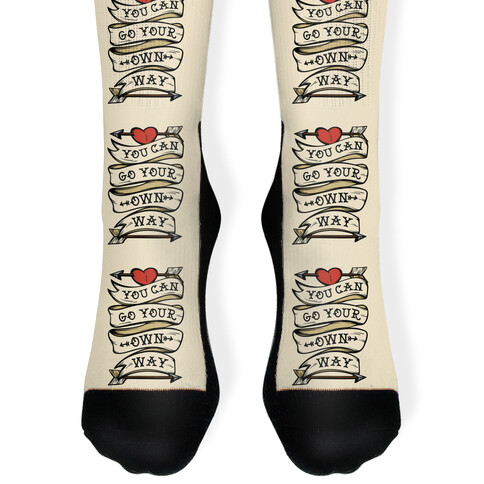 You Can Go Your Own Way Wanderlust Sock