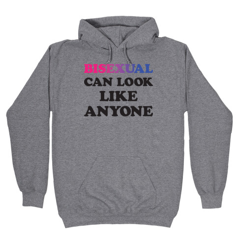 Bisexual Can Look Like Anyone Hooded Sweatshirt
