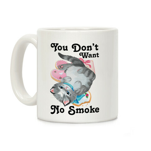 You Don't Want No Smoke Vintage Kitten Coffee Mug