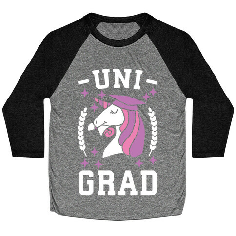 Uni Grad - Unicorn Baseball Tee