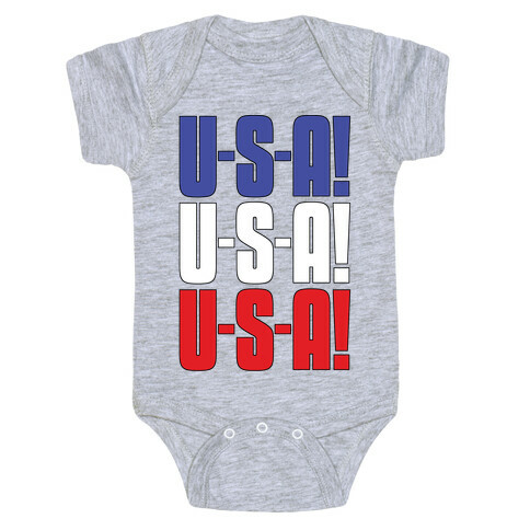 U-S-A! U-S-A! U-S-A! Baby One-Piece