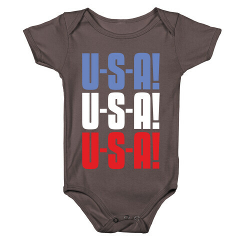 U-S-A! U-S-A! U-S-A! Baby One-Piece