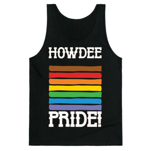 Howdee Pride White Print Tank Top