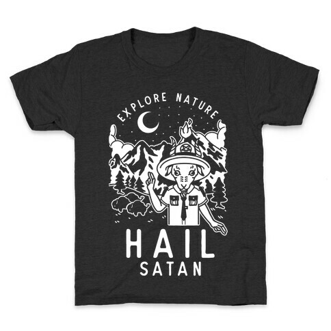 Explore Nature Hail Satan Kids T-Shirt