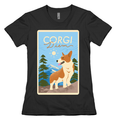 Corgi Diem Womens T-Shirt
