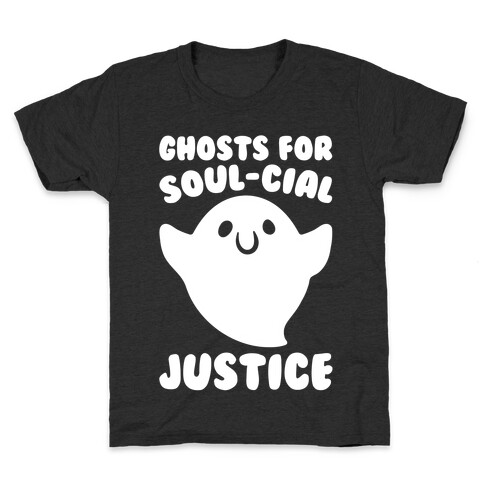 Ghosts for Soul-cial Justice White Print Kids T-Shirt