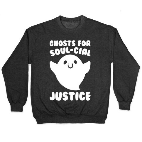 Ghosts for Soul-cial Justice White Print Pullover