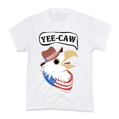 YEE-CAW American Bald Eagle Kids T-Shirt