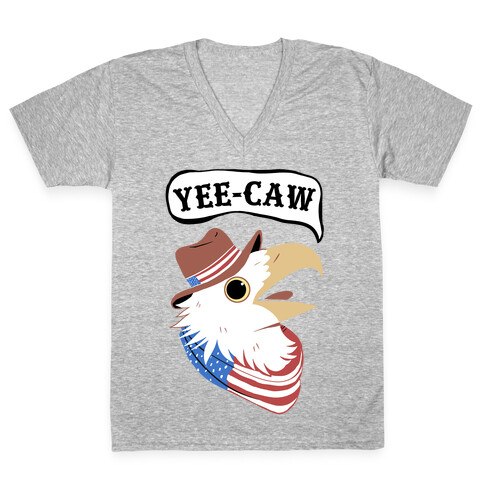 YEE-CAW American Bald Eagle V-Neck Tee Shirt