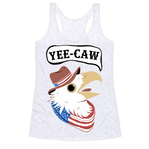 YEE-CAW American Bald Eagle Racerback Tank Top