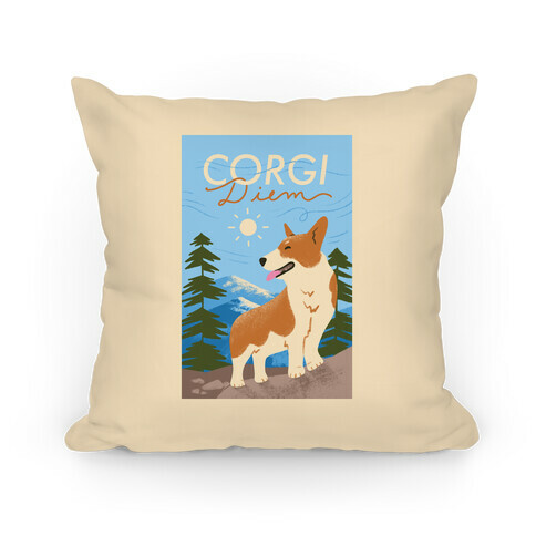 Corgi Diem Pillow