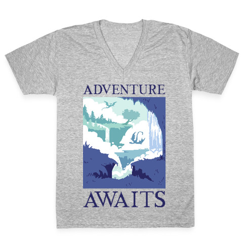 Adventure Awaits V-Neck Tee Shirt