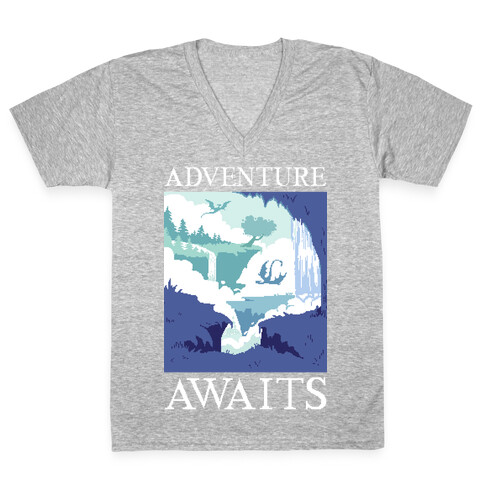 Adventure Awaits V-Neck Tee Shirt