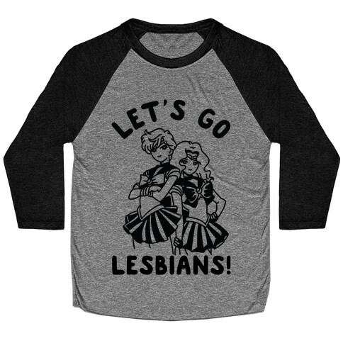 Let's Go Lesbians Uranus Neptune Baseball Tee