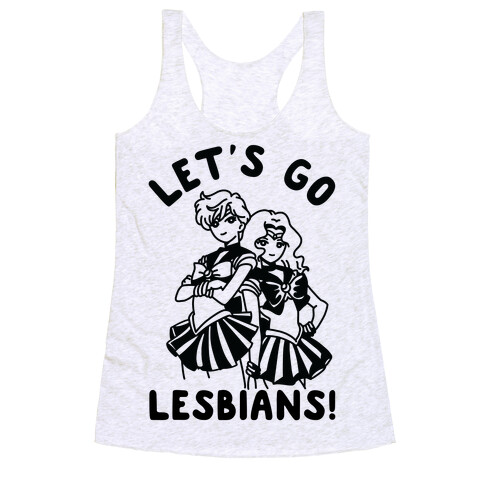 Let's Go Lesbians Uranus Neptune Racerback Tank Top