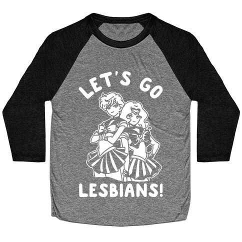 Let's Go Lesbians Uranus Neptune Baseball Tee