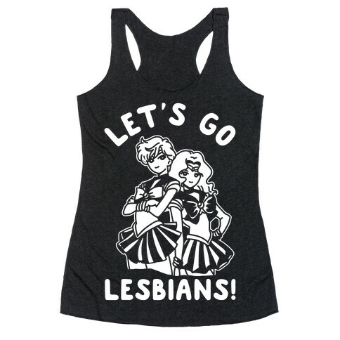 Let's Go Lesbians Uranus Neptune Racerback Tank Top