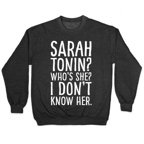 Sarah Tonin I Don't Know Her White Print Pullover