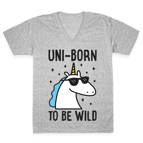 Uni-born To Be Wild V-Neck Tee Shirt