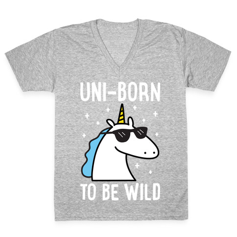 Uni-born To Be Wild V-Neck Tee Shirt