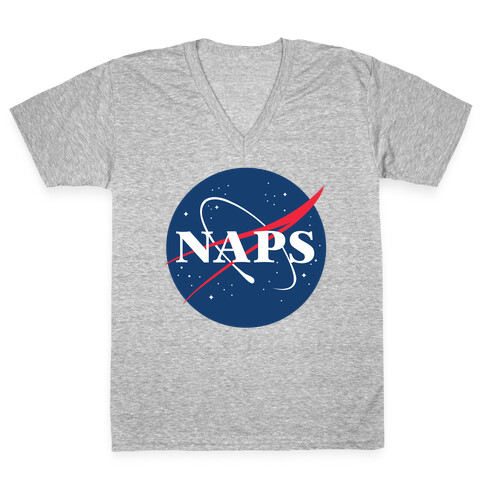 Naps Nasa Parody V-Neck Tee Shirt