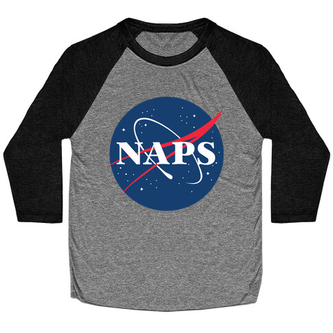 Naps Nasa Parody Baseball Tee