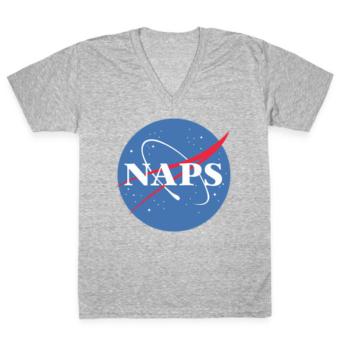 Naps Nasa Parody V-Neck Tee Shirt