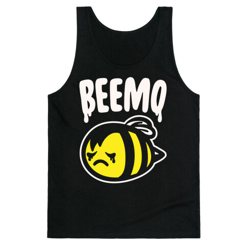 Beemo Emo Bee Parody White Print Tank Top