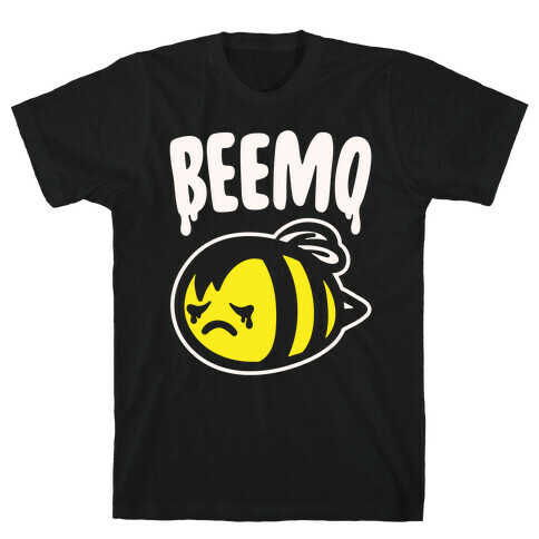 Beemo Emo Bee Parody White Print T-Shirt