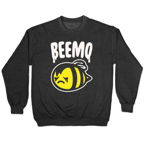 Beemo Emo Bee Parody White Print Pullover