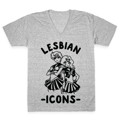 Lesbian Icons V-Neck Tee Shirt