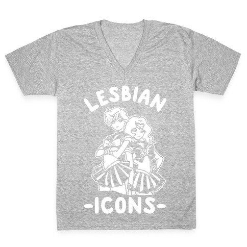 Lesbian Icons V-Neck Tee Shirt