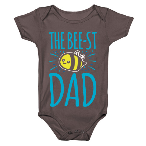 The Bee-st Dad Father's Day Bee Shirt White Print Baby One-Piece