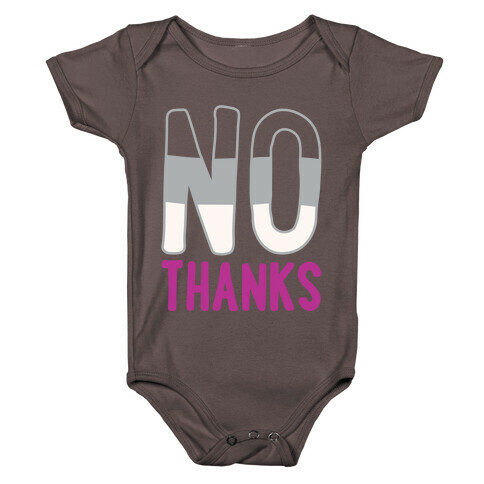 No Thanks Asexual Pride White Print Baby One-Piece