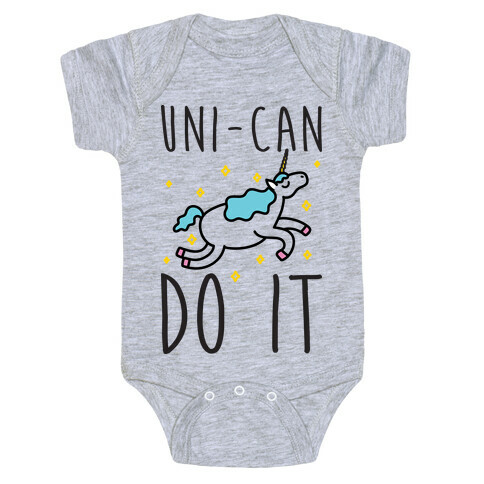 Uni-can Do It Unicorn Baby One-Piece