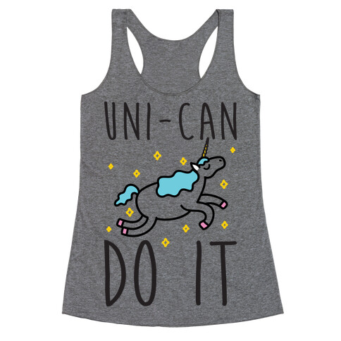 Uni-can Do It Unicorn Racerback Tank Top