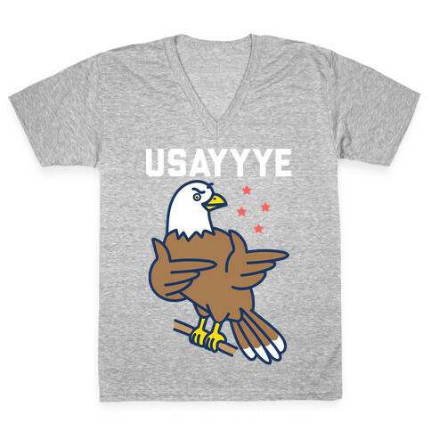 USAYYYE Bald Eagle V-Neck Tee Shirt