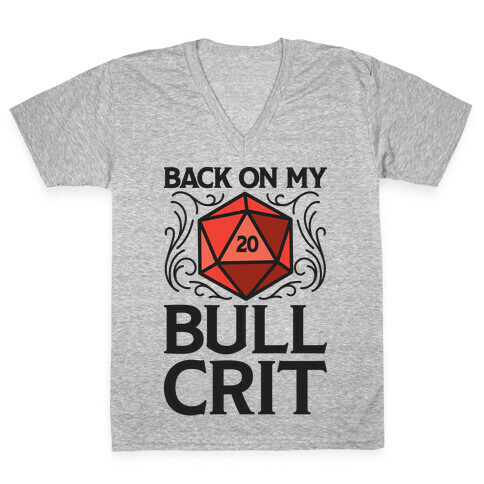 Back On My Bull Crit Hit V-Neck Tee Shirt