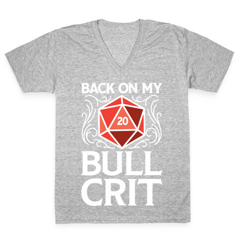 Back On My Bull Crit Hit V-Neck Tee Shirt
