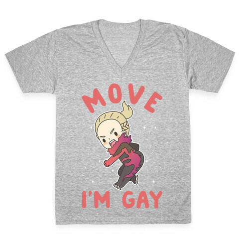 Move I'm Gay Yuri Plisetsky V-Neck Tee Shirt