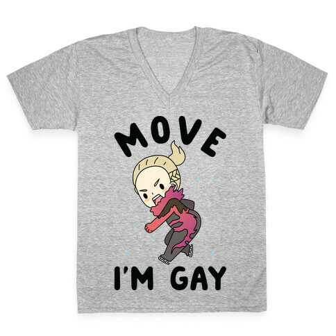 Move I'm Gay Yuri Plisetsky V-Neck Tee Shirt