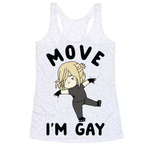 Move I'm Gay Yuri Plisetsky Racerback Tank Top