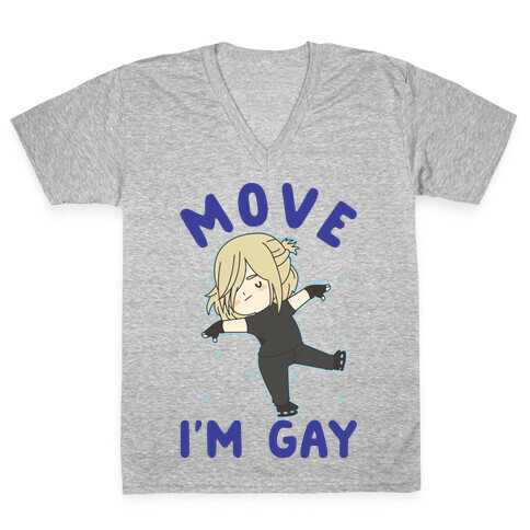 Move I'm Gay Yuri Plisetsky V-Neck Tee Shirt