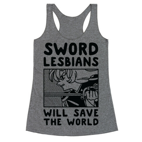 Sword Lesbians Will Save the World Utena Racerback Tank Top