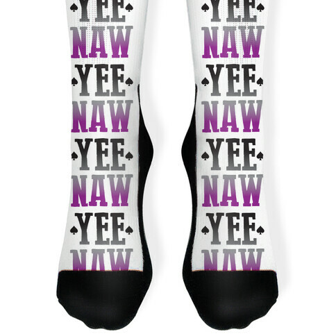 Yee Naw Asexual Pride Sock