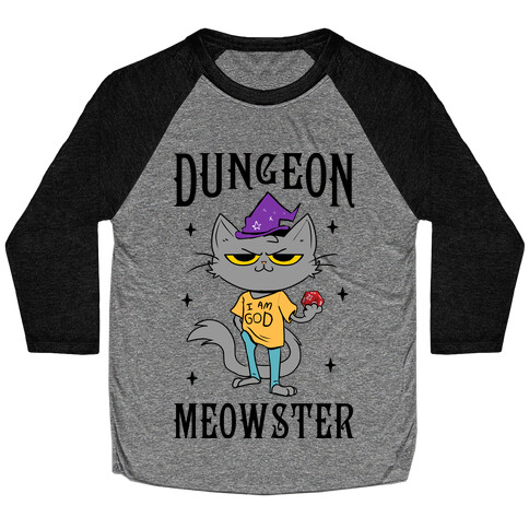 Dungeon Meowster Baseball Tee