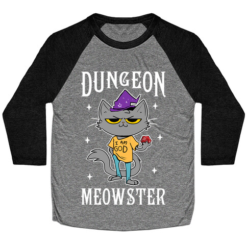 Dungeon Meowster Baseball Tee