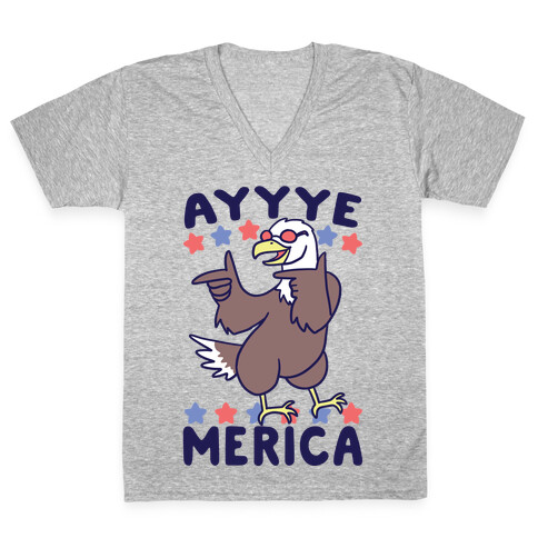 Ayyyyyye-Merica V-Neck Tee Shirt